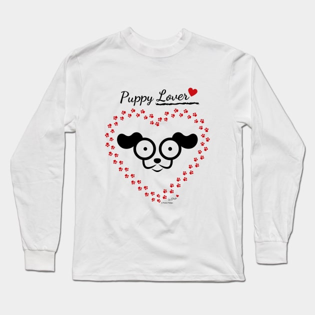 Puppy Lover Long Sleeve T-Shirt by Phebe Phillips